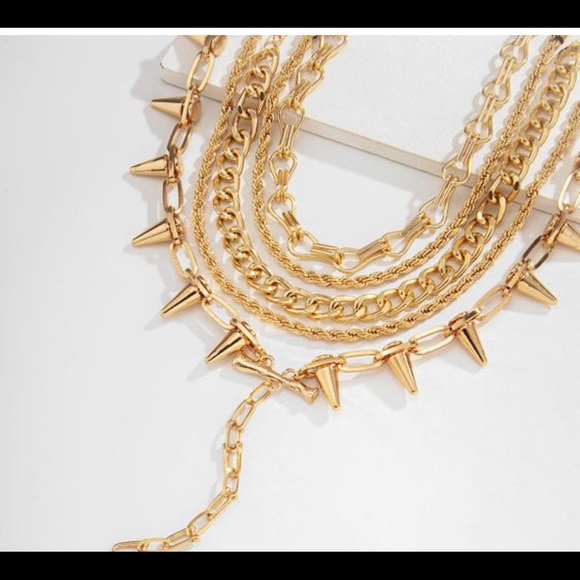 Multi-layer Rivet Necklace - Picture 3 of 4